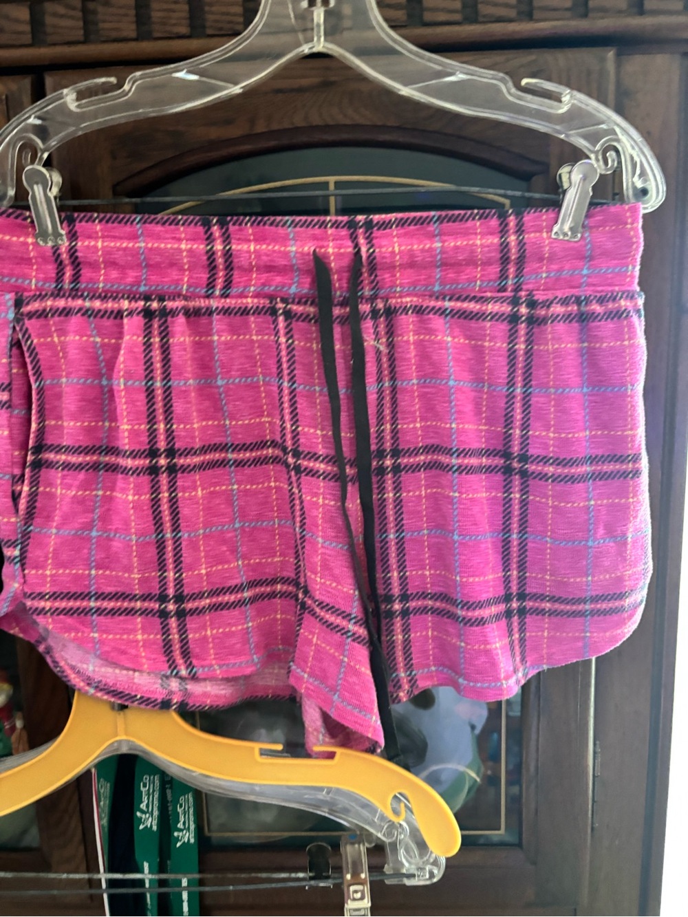 Secret Treasures Pink Plaid Athletic Lounge Shorts